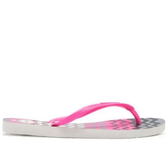 NWT Fits 8.5 - 10 Havaianas Slim Harmony WAVE Flip-Flop White Sole Pink Strap - Picture 5 of 13